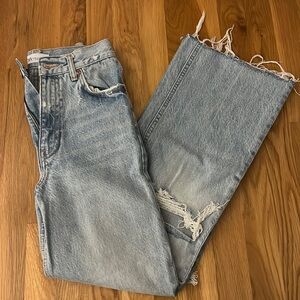 Zara High-Rise Lightwashed Distressed Denim Pants - BRAND NEW W/O TAGS